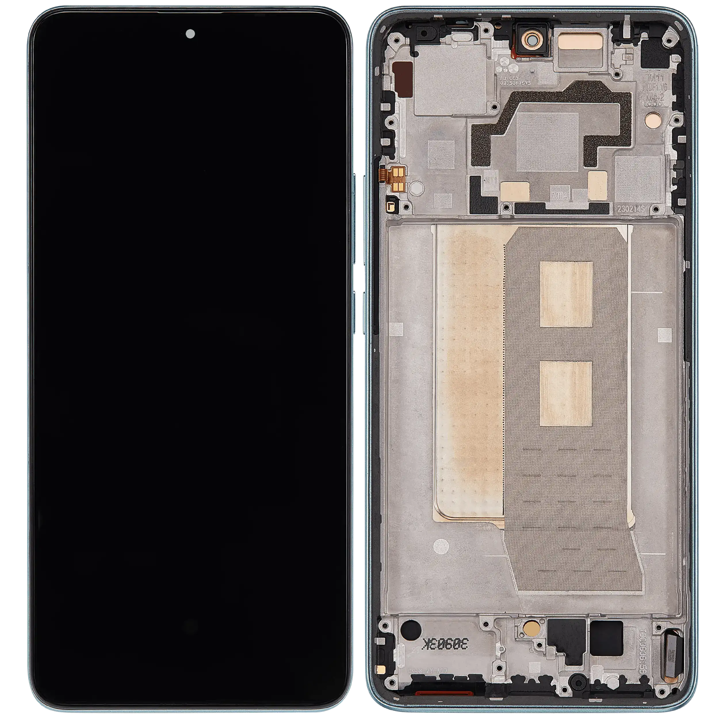 OLED Display mit Rahmen für Xiaomi Poco F5 Pro / Redmi K60 / K60 Pro (professionell aufgearbeitet) (Mint) – Bild 2