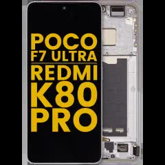 OLED Display mit Rahmen für Xiaomi Poco F7 Ultra / Redmi K80 Pro (professionell aufgearbeitet) (White (Weiß))