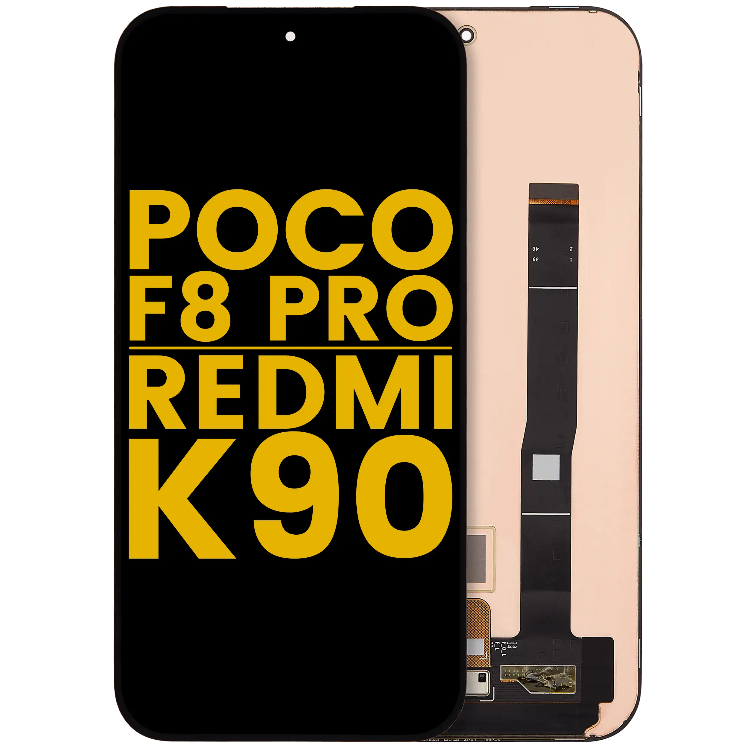 OLED Display mit Rahmen für Poco F8 Pro / Redmi K90 (professionell aufgearbeitet) (Purple (Violett)) – Bild 2
