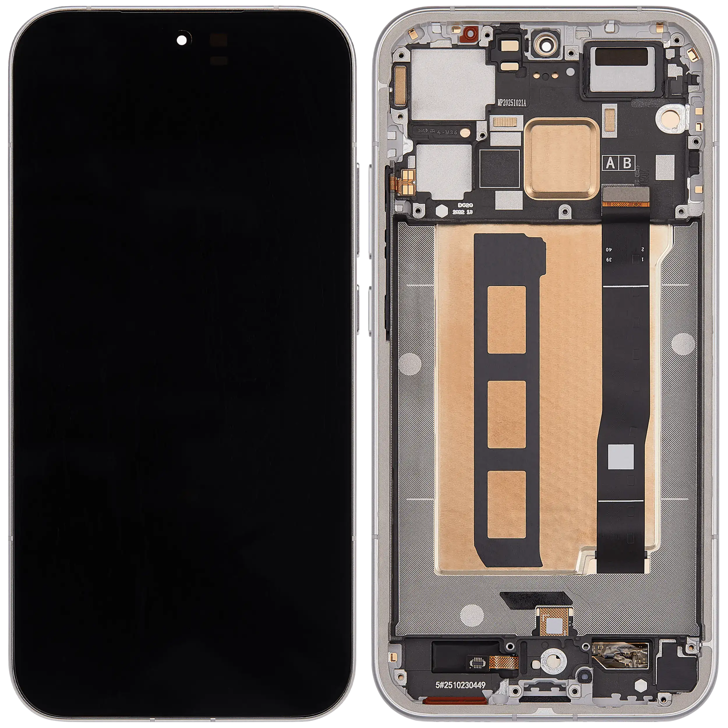 OLED Display mit Rahmen für Poco F8 Pro / Redmi K90 (professionell aufgearbeitet) (Titanium Silver) – Bild 2