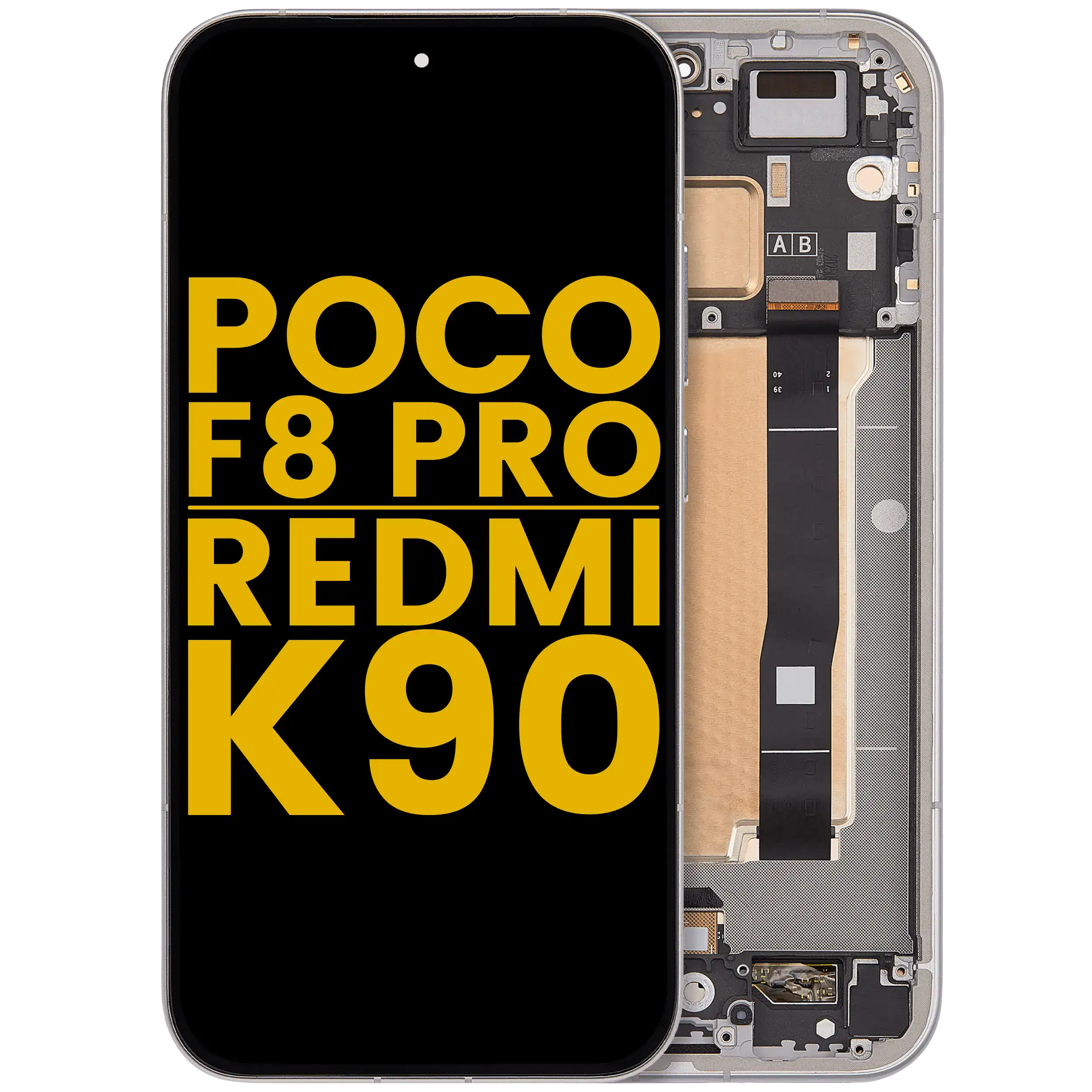 OLED Display mit Rahmen für Poco F8 Pro / Redmi K90 (professionell aufgearbeitet) (Blue (Blau)) – Bild 3