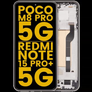 OLED Display mit Rahmen für Xiaomi Poco M8 Pro 5G / Redmi Note 15 Pro+ 5G (professionell aufgearbeitet) (Mocha Brown)