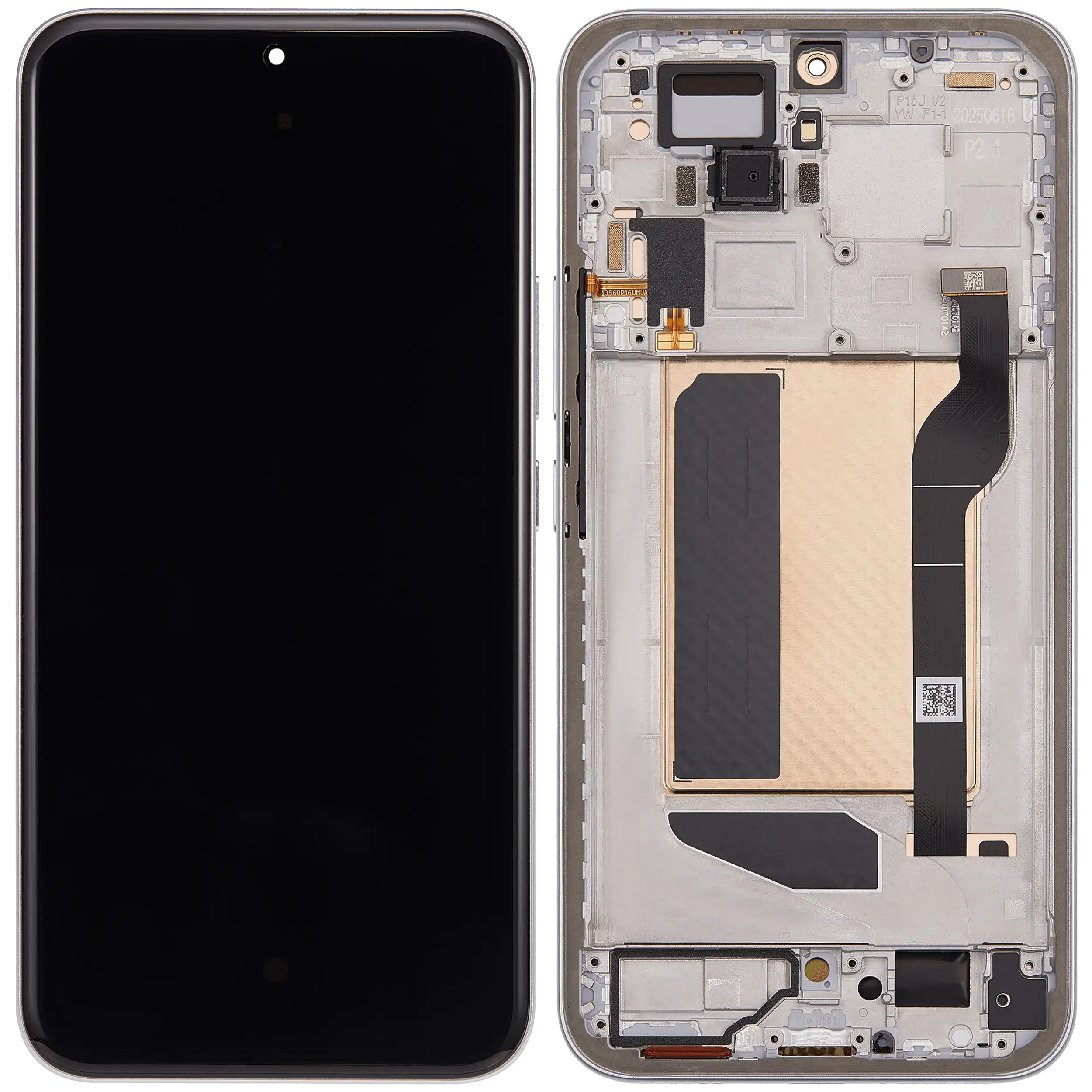 OLED Display mit Rahmen für Xiaomi Poco M8 Pro 5G / Redmi Note 15 Pro+ 5G (professionell aufgearbeitet) (Silver (Silber)) – Bild 2
