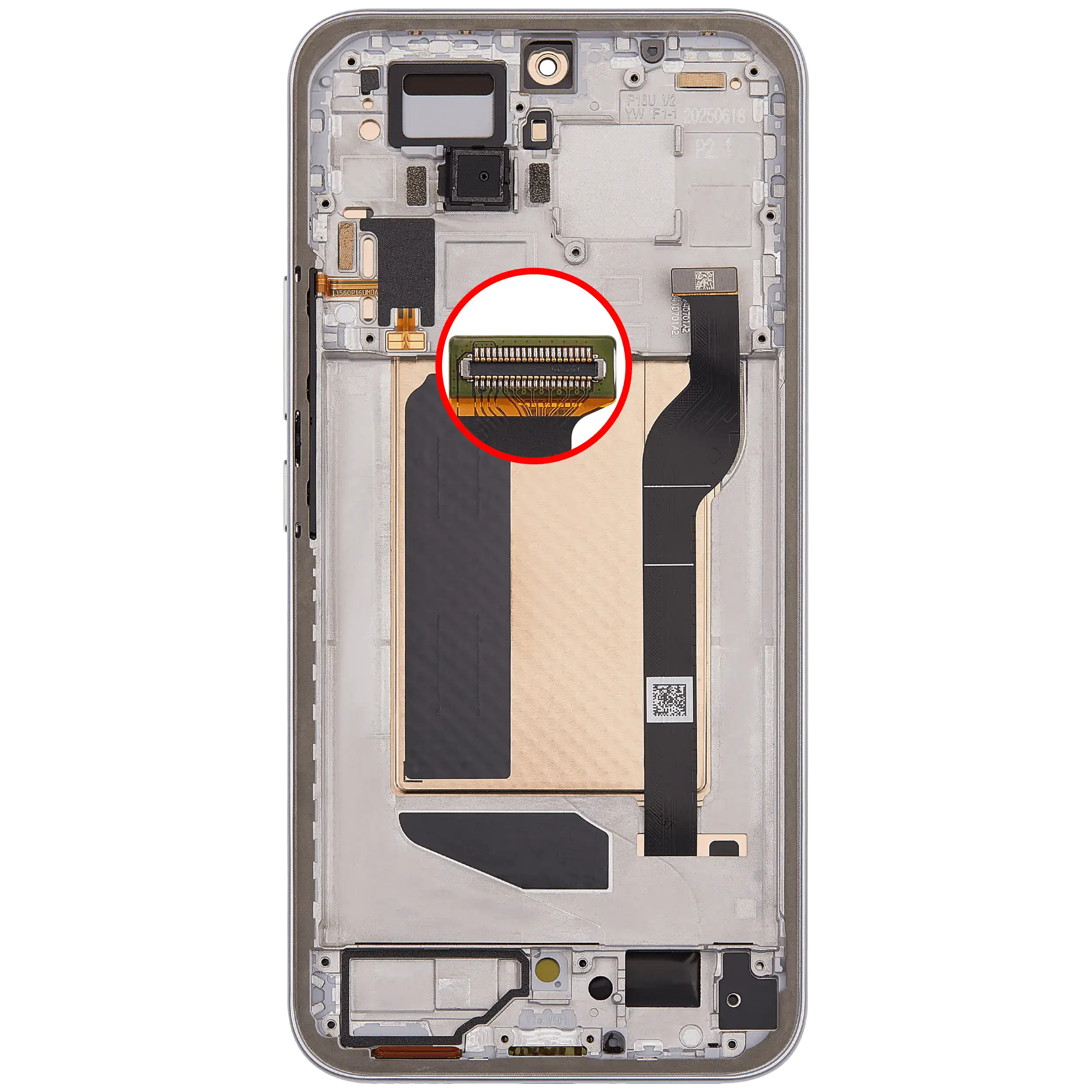 OLED Display mit Rahmen für Xiaomi Poco M8 Pro 5G / Redmi Note 15 Pro+ 5G (professionell aufgearbeitet) (Silver (Silber)) – Bild 4