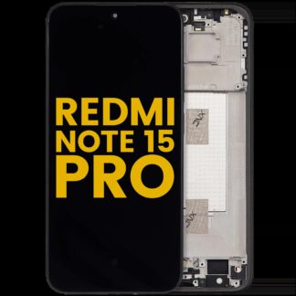 OLED Display mit Rahmen für Xiaomi Redmi Note 15 Pro 5G (professionell aufgearbeitet) (Black (Schwarz))