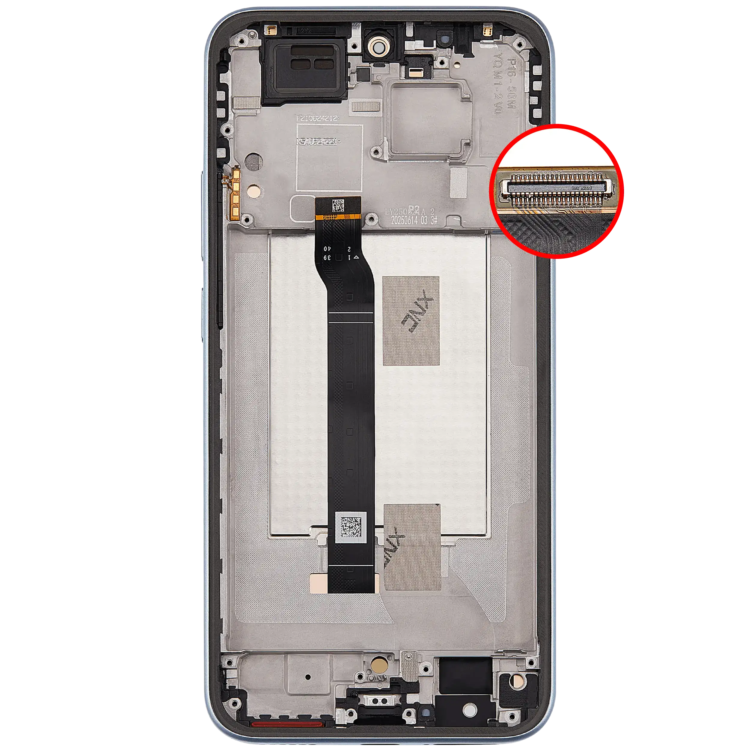 OLED Display mit Rahmen für Xiaomi Redmi Note 15 Pro 5G (professionell aufgearbeitet) (Glacier Blue) – Bild 4