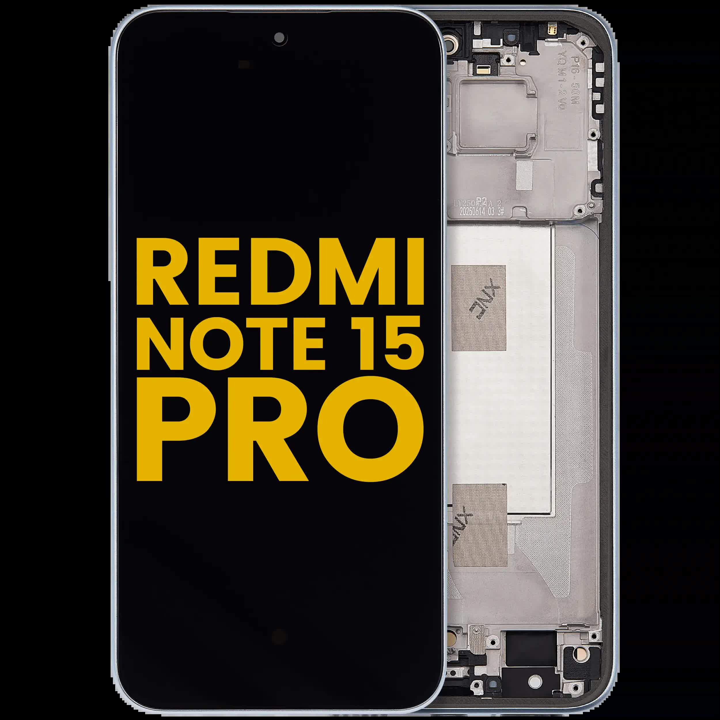 OLED Display mit Rahmen für Xiaomi Redmi Note 15 Pro 5G (professionell aufgearbeitet) (Glacier Blue)