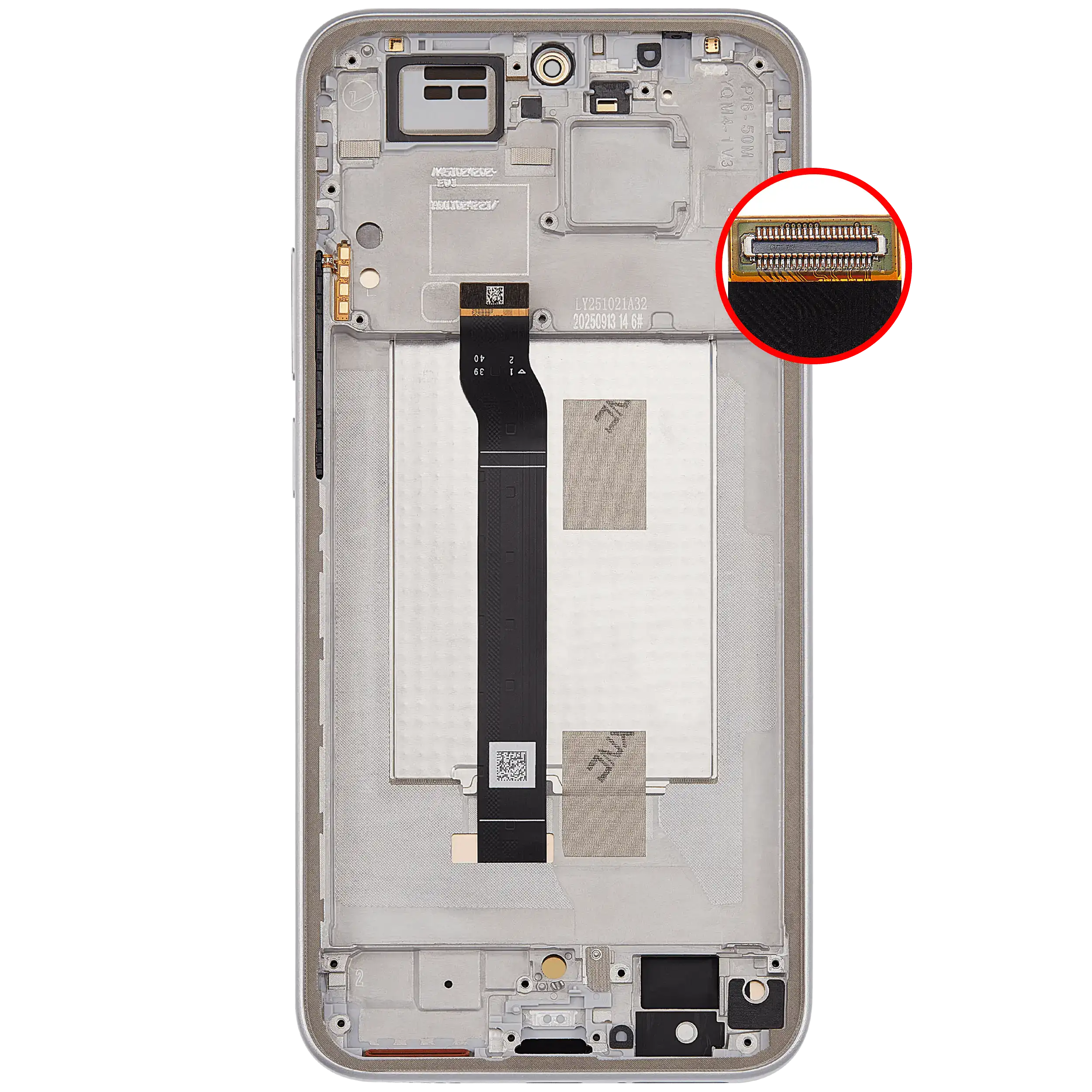 OLED Display mit Rahmen für Xiaomi Redmi Note 15 Pro 5G (professionell aufgearbeitet) (Titanium Color) – Bild 4