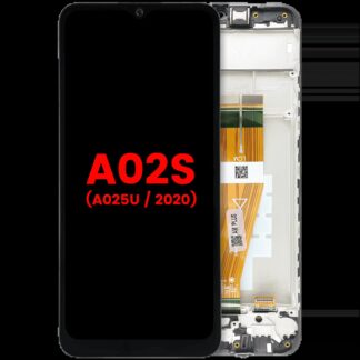 LCD Display mit Rahmen für Samsung Galaxy A02S (A025U / 2020) (US-Version) (Aftermarket Plus)
