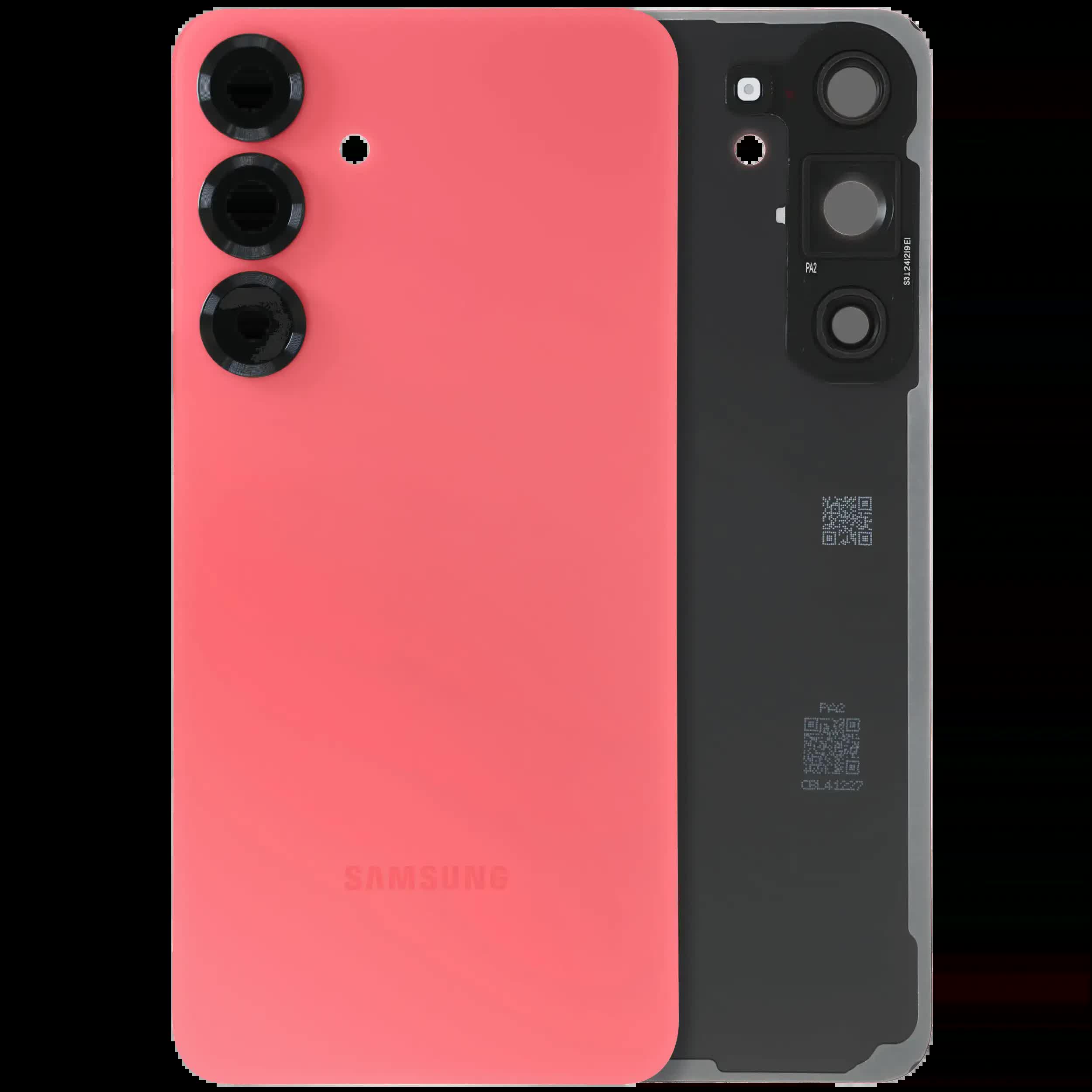 Rückdeckelglas mit Kameraglas für Samsung Galaxy S25 Plus 5G (Service Pack) (Coral Red)