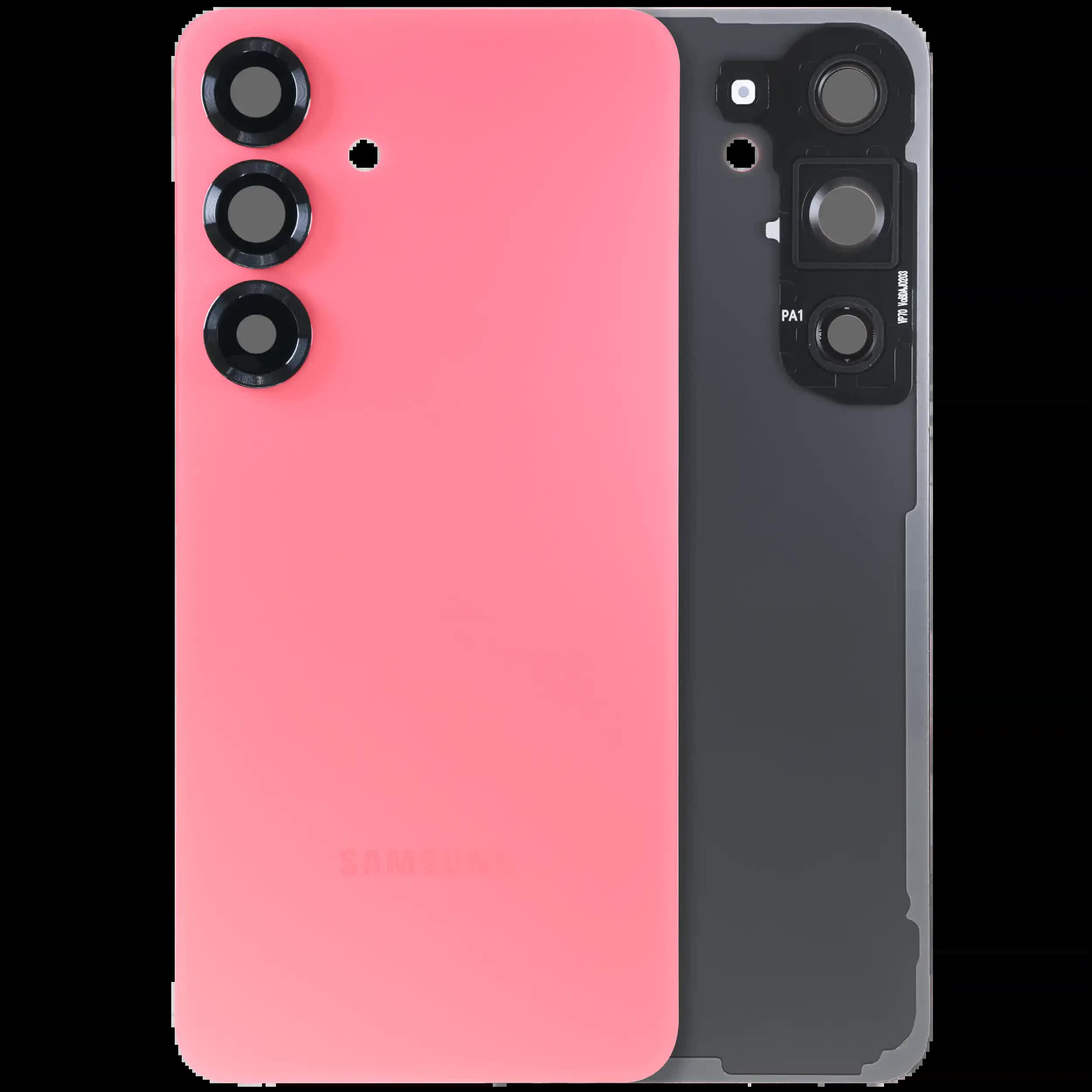 Rückdeckelglas mit Kameraglas für Samsung Galaxy S25 5G (Service Pack) (Coral Red)