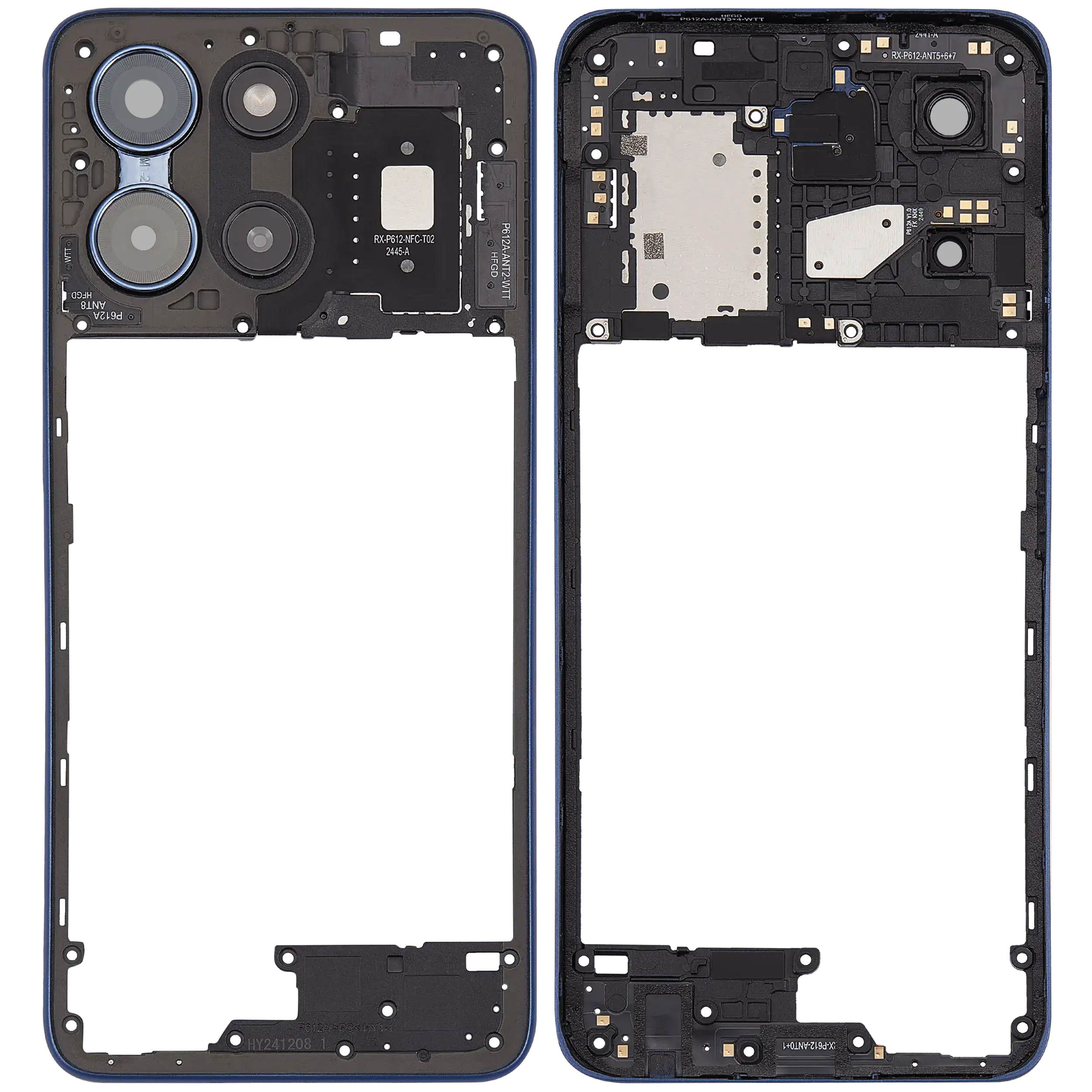 Mittelrahmen für Motorola Moto G 5G (XT2513 / 2025) (Premium) (Sapphire Blue) – Bild 2