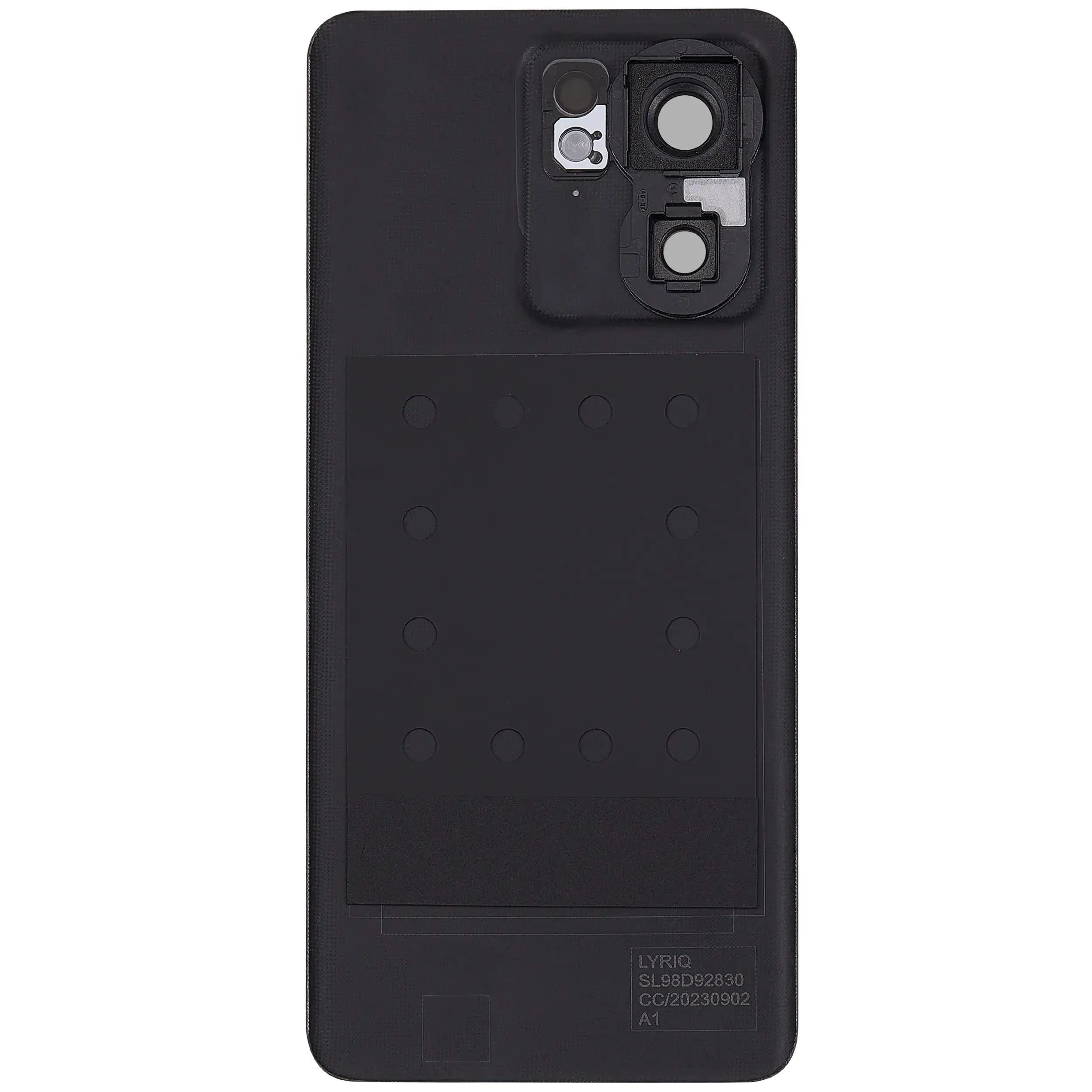 Rückdeckelglas für Motorola Edge 40 (XT2303-2 / 2023) (Premium) (Eclipse Black) – Bild 4