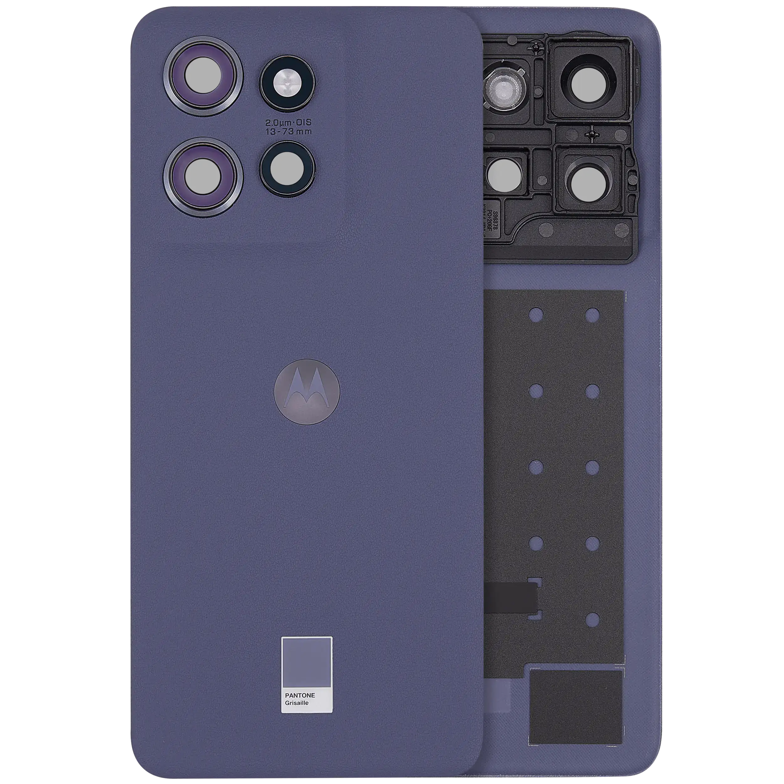 Rückdeckelglas für Motorola Edge Plus / Edge 40 Pro (XT2301 / 2023)(Premium) (Interstellar Black) – Bild 5