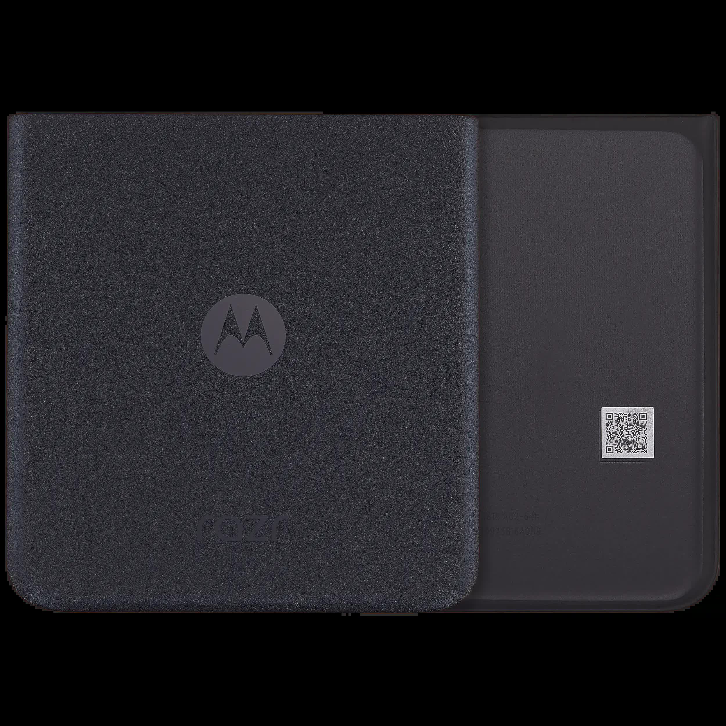 Bottom Rückdeckelglas für Motorola Razr Plus / Razr 40 Ultra (XT2321 / 2023) (Premium) (Infinite Black)