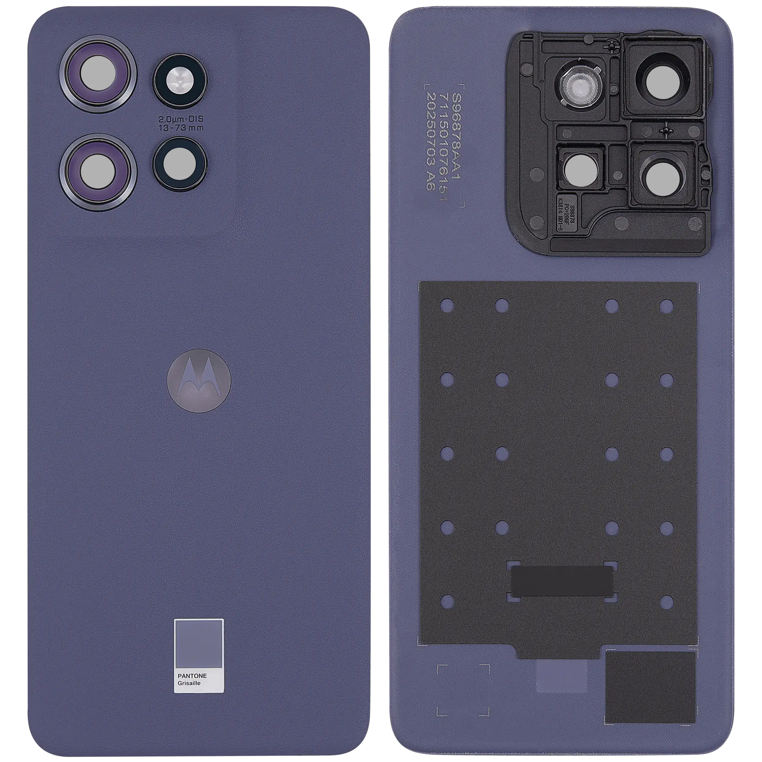 Rückdeckelglas für Motorola Moto Edge 50 Neo (XT2409 / 2024) (Premium) (Grisaille) – Bild 2