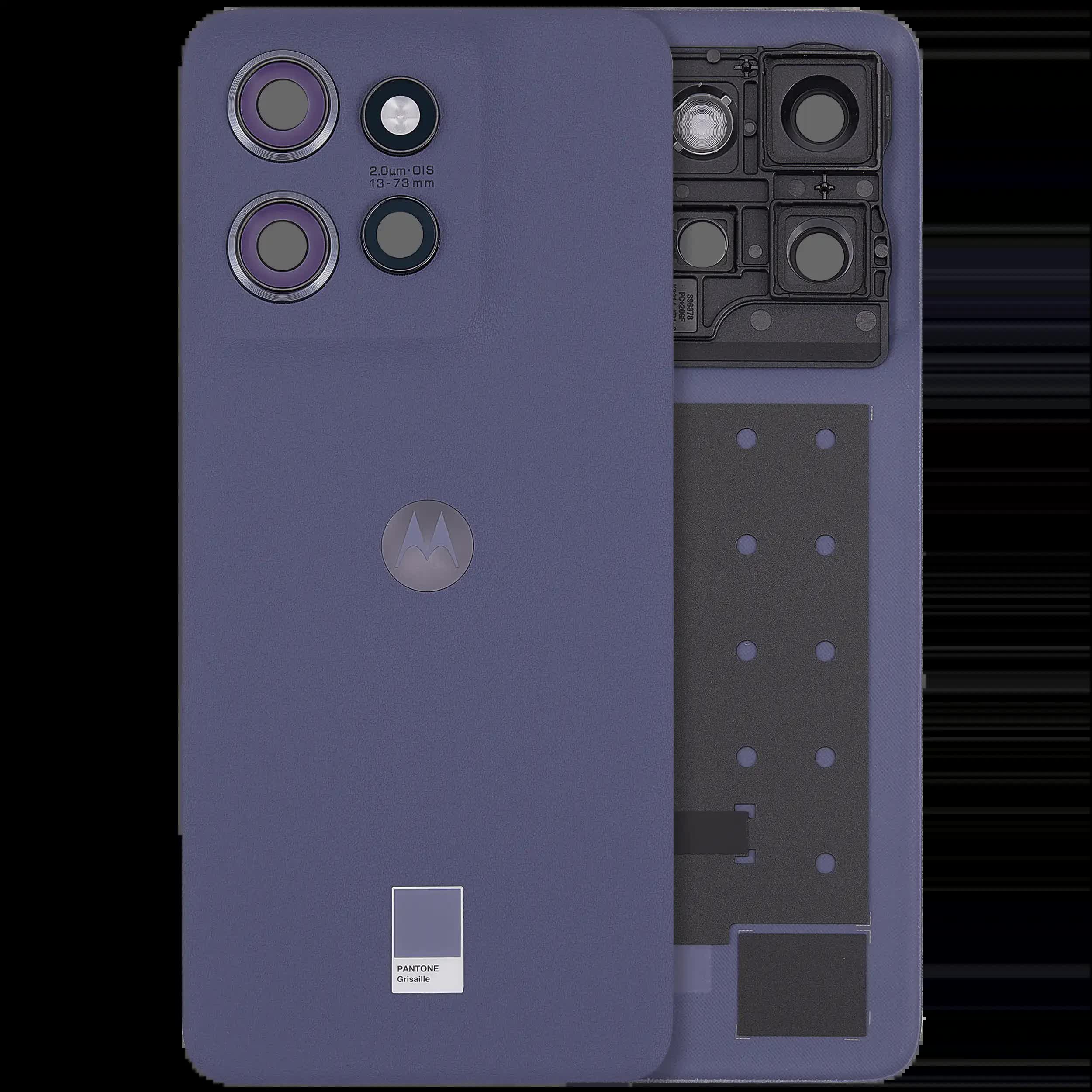 Rückdeckelglas für Motorola Moto Edge 50 Neo (XT2409 / 2024) (Premium) (Grisaille)