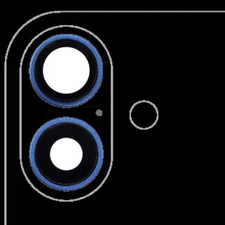 Rückkamera-Glas mit Halterung und Blende für iPhone 16 / 16 Plus (2-teiliges Set) (Premium) (Ultramarine)