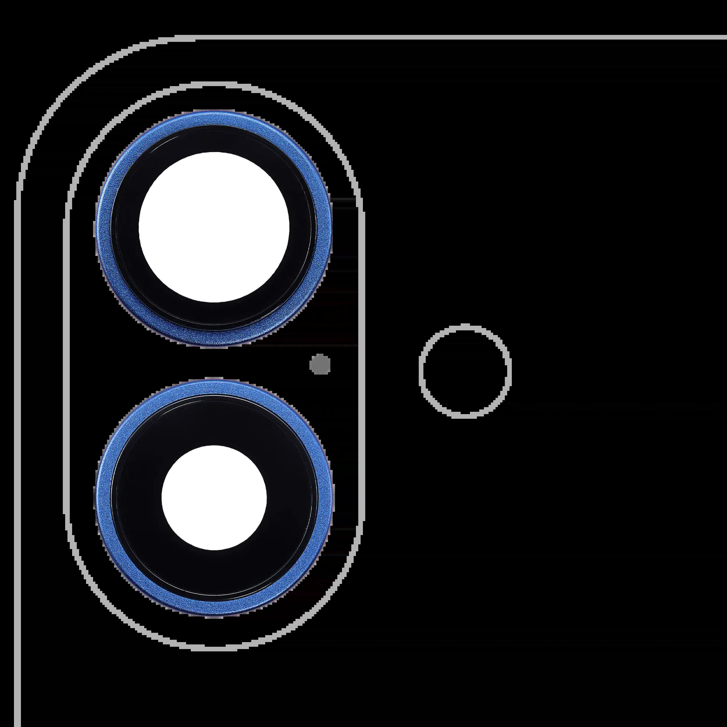Rückkamera-Glas mit Halterung und Blende für iPhone 16 / 16 Plus (2-teiliges Set) (Premium) (Ultramarine)