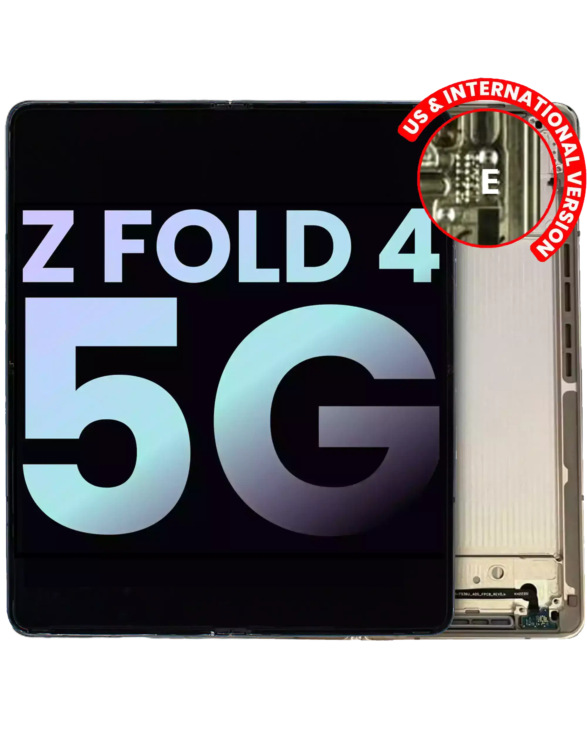 Inner OLED Display mit Rahmen für Samsung Galaxy Z Fold 4 5G (US & International) (Service Pack) (Beige) – Bild 2