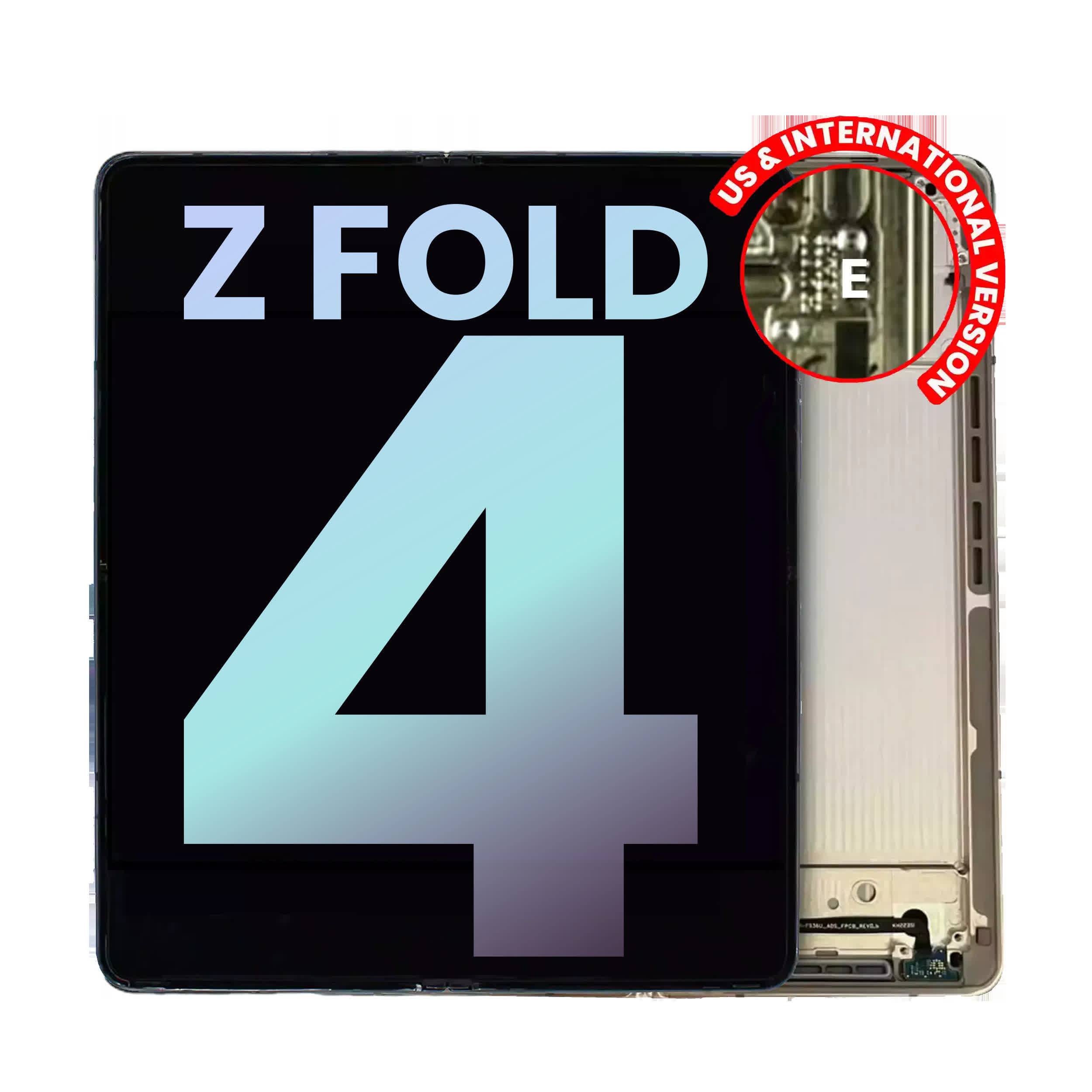 Inner OLED Display mit Rahmen für Samsung Galaxy Z Fold 4 5G (US & International) (Service Pack) (Beige)