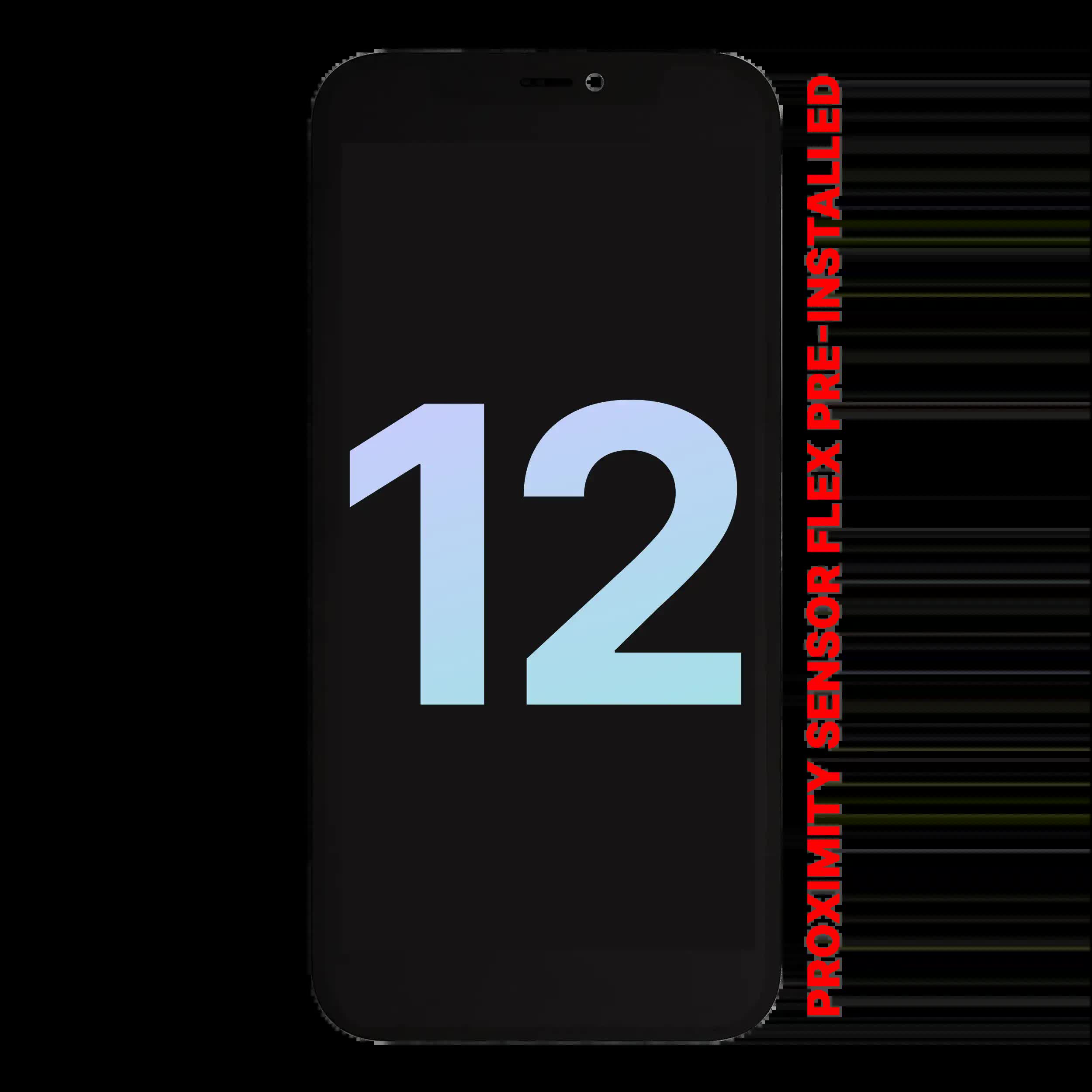 OLED Display mit Näherungssensor Flex vormontiert für iPhone 12 (Service Pack)