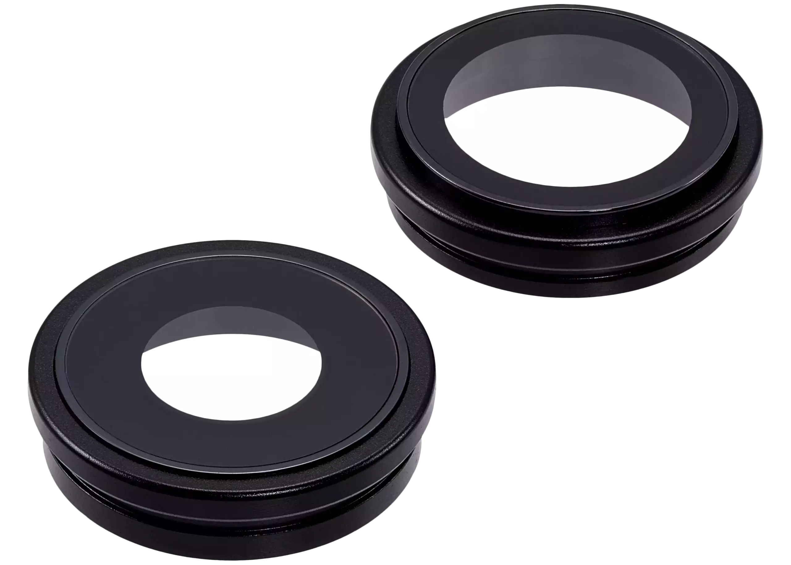 Rückkamera-Glas mit Halterung und Blende für iPhone 16 / 16 Plus (2-teiliges Set) (Premium) (Black (Schwarz)) – Bild 3