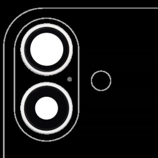 Rückkamera-Glas mit Halterung und Blende für iPhone 16 / 16 Plus (2-teiliges Set) (Premium) (White (Weiß))