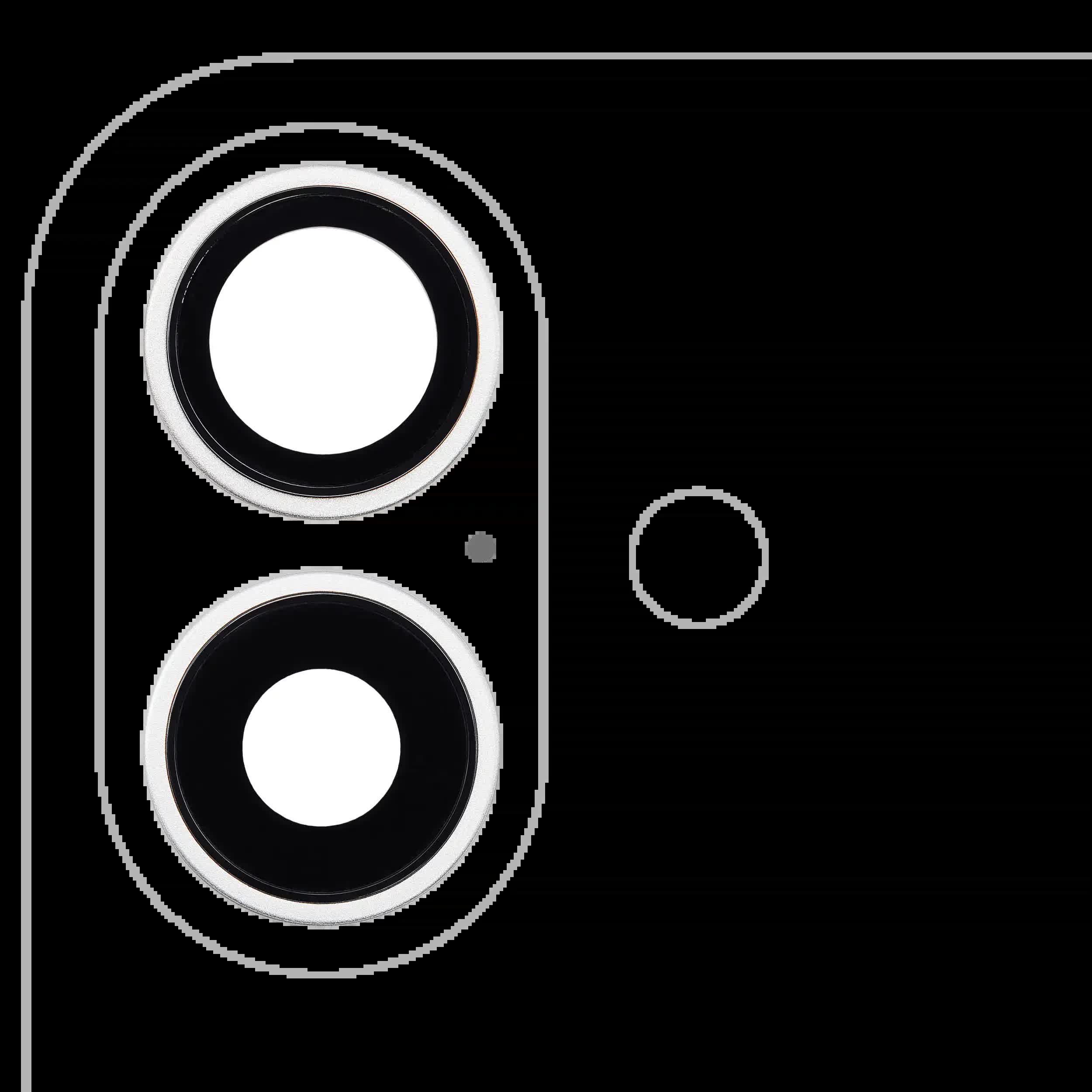 Rückkamera-Glas mit Halterung und Blende für iPhone 16 / 16 Plus (2-teiliges Set) (Premium) (White (Weiß))