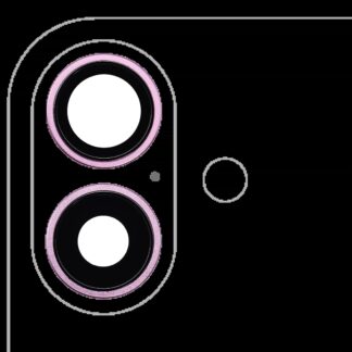Rückkamera-Glas mit Halterung und Blende für iPhone 16 / 16 Plus (2-teiliges Set) (Premium) (Pink (Rosa))