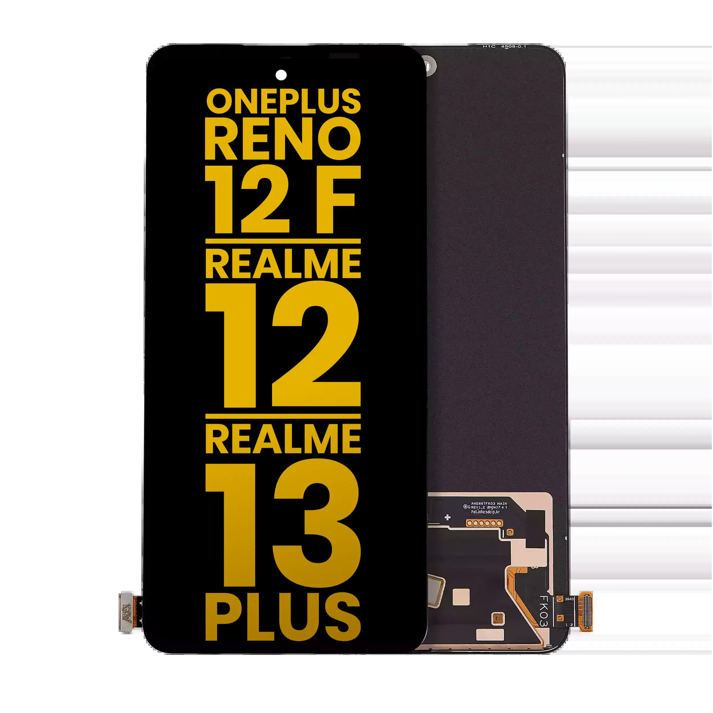 OLED Display ohne Rahmen für Oppo Reno 12F 4G / 5G / Realme 12 4G / Realme 13 Plus / Oppo F27 / Realme 13 4g / Realme14T / Realme14 / Re