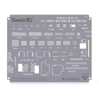 Bumblebee Stencil (QS533) für Apple CPU 02-IP6S-15 Display IC / face ID / Tail plug / Infrared Kamera / True tone / Kamera (Qianli)