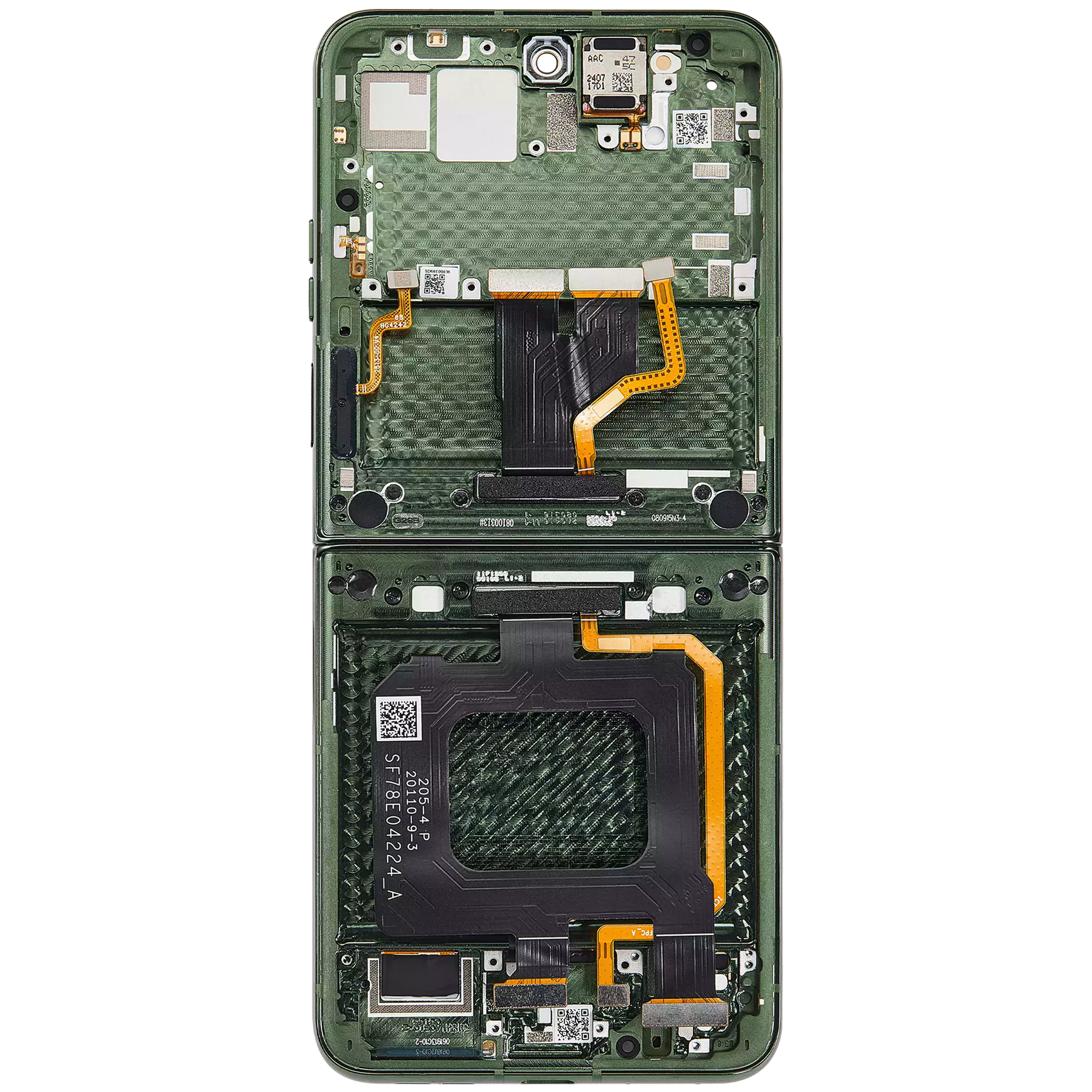 Inner OLED Display mit Rahmen für Motorola Razr Plus 2024 / Razr 50 Ultra (XT2451 / 2024) / Razr Plus 2025 (XT2557) (professionell aufgearbeitet) (Spring Green) – Bild 4