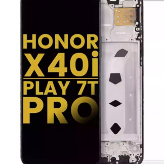LCD Display mit Rahmen für Honor X40i / Play7T Pro (professionell aufgearbeitet) (Black (Schwarz))