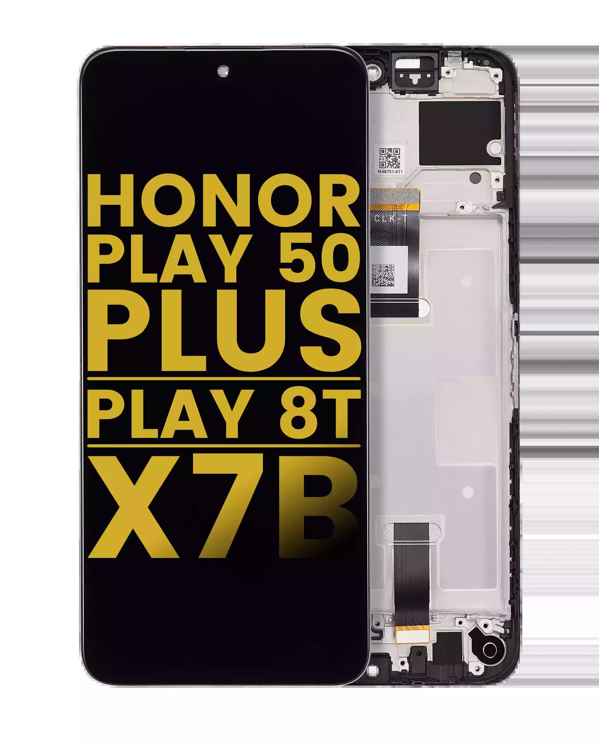 LCD Display mit Rahmen für Honor Play 50 Plus / Play 8T / X7B / 90 Smart (professionell aufgearbeitet)