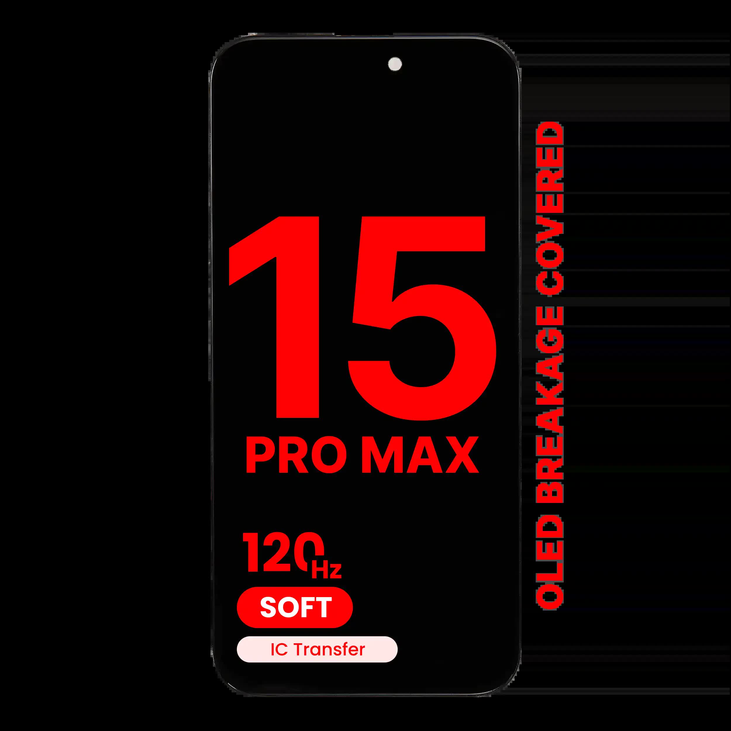 OLED Display für iPhone 15 Pro Max (Aftermarket Pro: XO7 Soft) (120HZ)