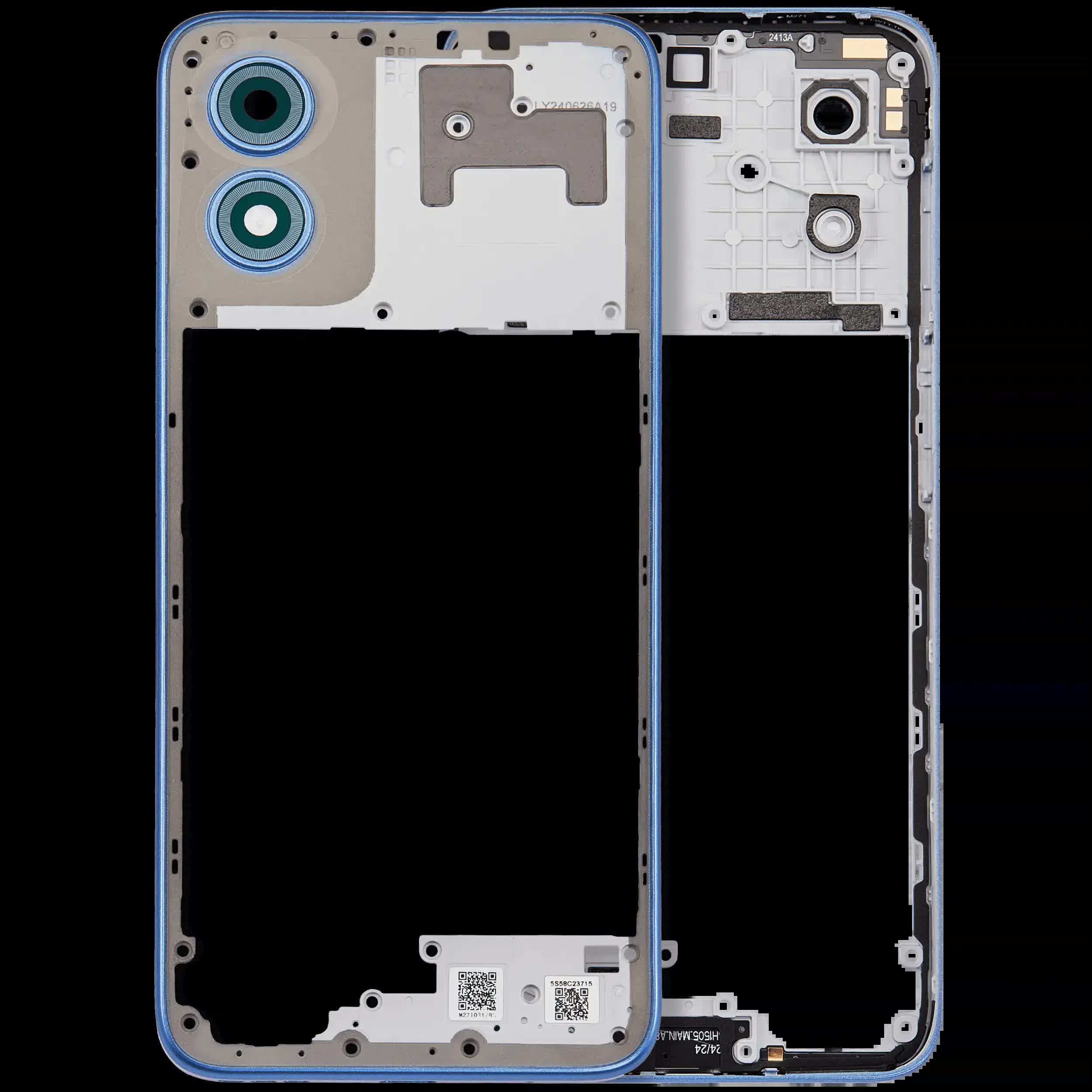 Mittelrahmen für Motorola Moto G Play (XT2413 / 2024) (Coronet Blue) (Original)