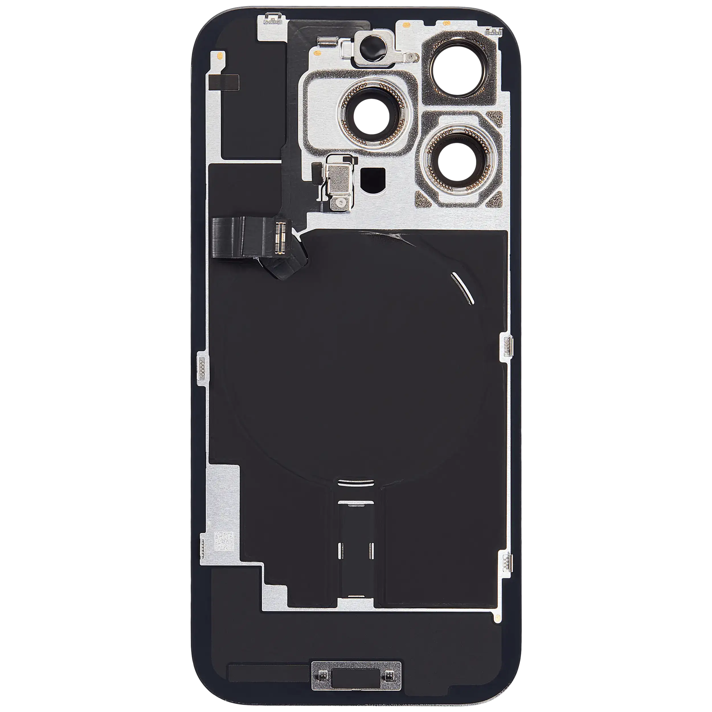Rückglas mit MagSafe Magnet & NFC & Taschenlampen-Flexkabel für IPhone 16 Pro (Original) (Black Titanium) – Bild 4