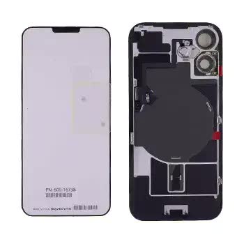 Rückglas mit MagSafe Magnet & NFC & Taschenlampen-Flexkabel für IPhone 16 Plus (Original) (White (Weiß))