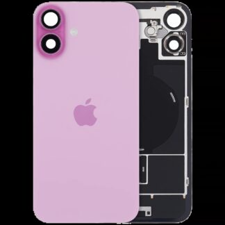 Rückglas mit MagSafe Magnet & NFC & Taschenlampen-Flexkabel für iPhone 16 Plus (Original) (Pink (Rosa))
