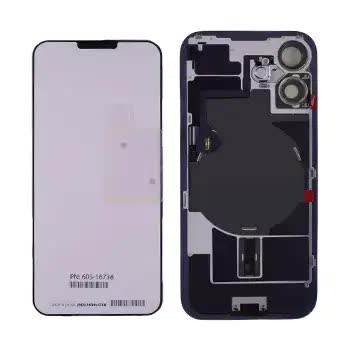 Rückglas mit MagSafe Magnet & NFC & Taschenlampen-Flexkabel für iPhone 16 (Original) (Black (Schwarz))