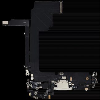 Ladebuchse Flexkabel für iPhone 15 Pro Max (Aftermarket Plus) (White Titanium)