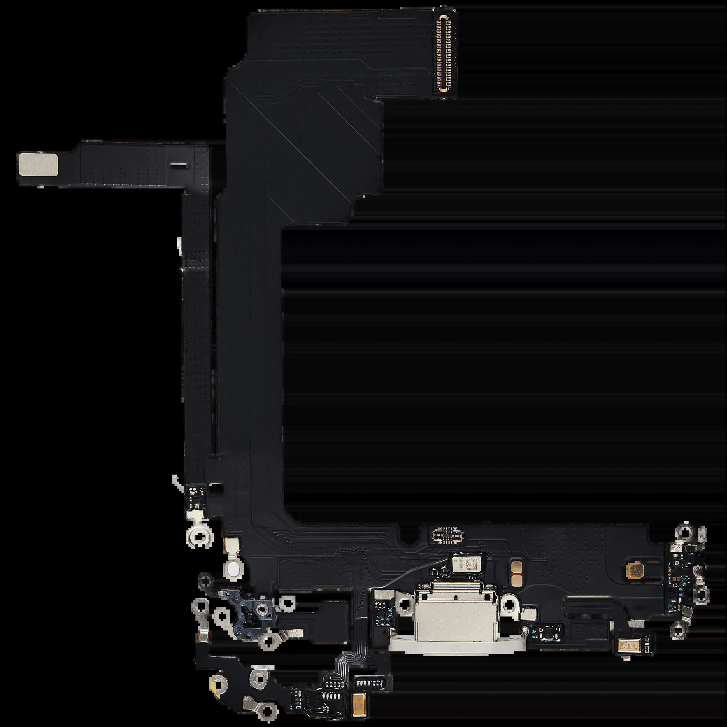 Ladebuchse Flexkabel für iPhone 15 Pro Max (Aftermarket Plus) (White Titanium)