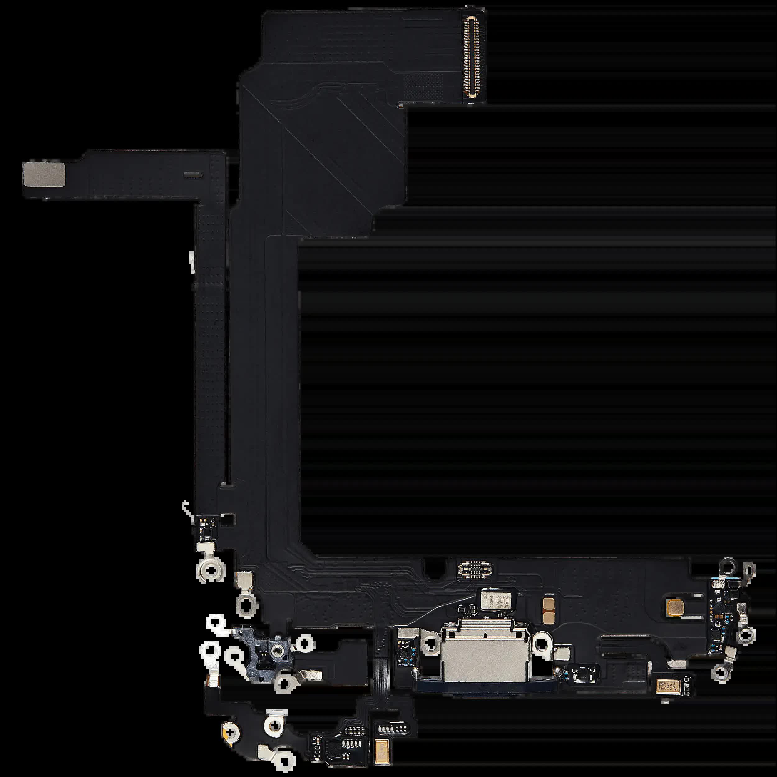 Ladebuchse Flexkabel für iPhone 15 Pro Max (Aftermarket Plus) (Blue Titanium)