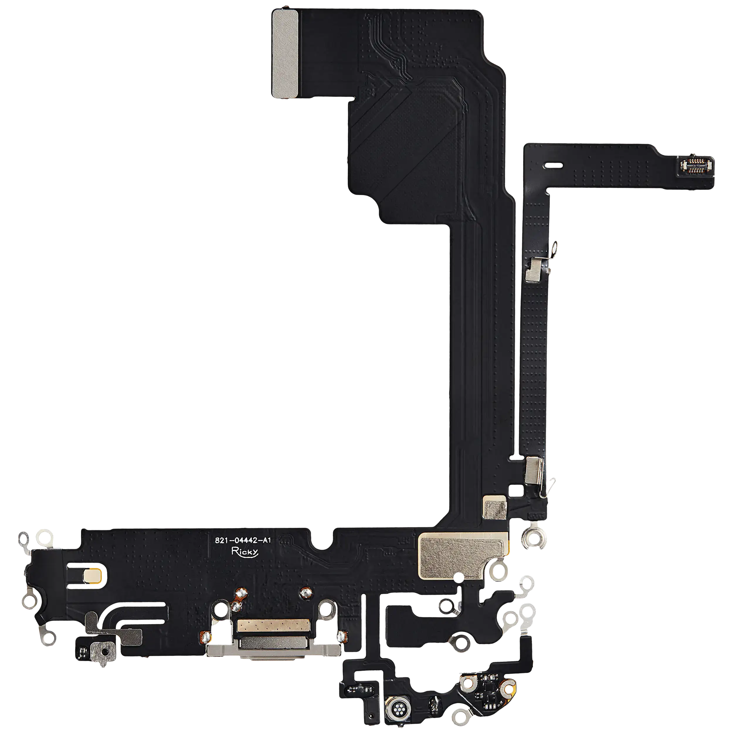 Ladebuchse Flexkabel für iPhone 15 Pro Max (Aftermarket Plus) (Natural Titanium) – Bild 3