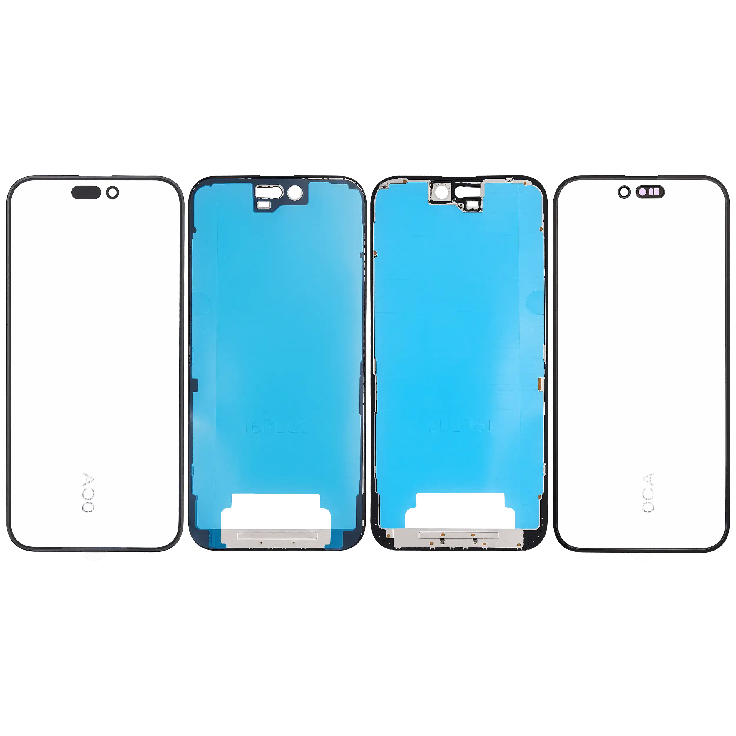 3 in 1 (Glas mit OCA vormontiert + Rahmen) für iPhone 16 Plus (OCA Master) – Bild 2
