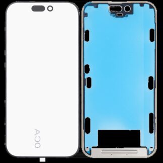 3 in 1 (Glas mit OCA vormontiert + Rahmen) für iPhone 16 Pro (OCA Master)