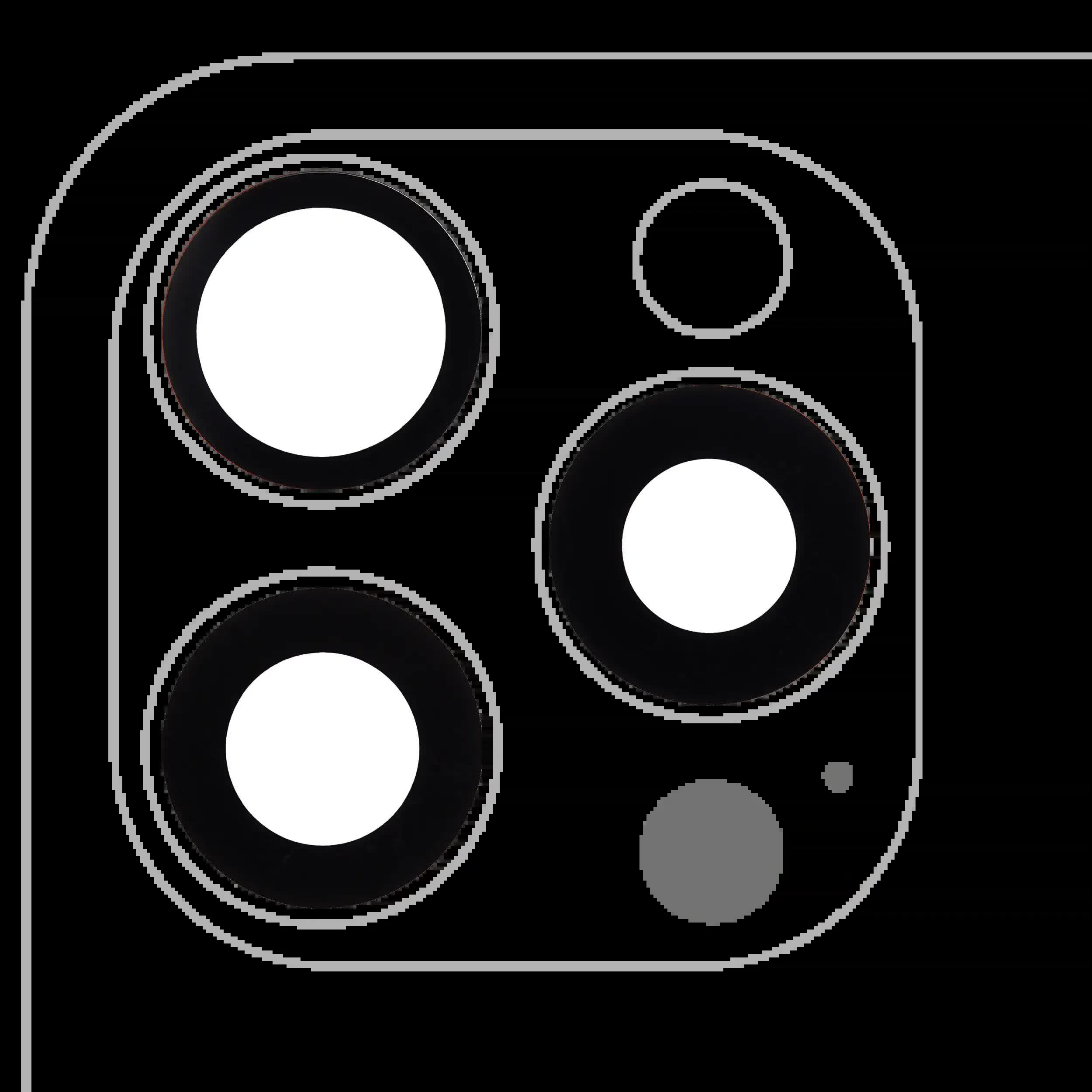 Rückkamera-Glas (nur Glas) mit Klebefolie für iPhone 16 Pro / 16 Pro Max (3-teiliges Set) (Real Sapphire) (Premium) (10er-Pack)