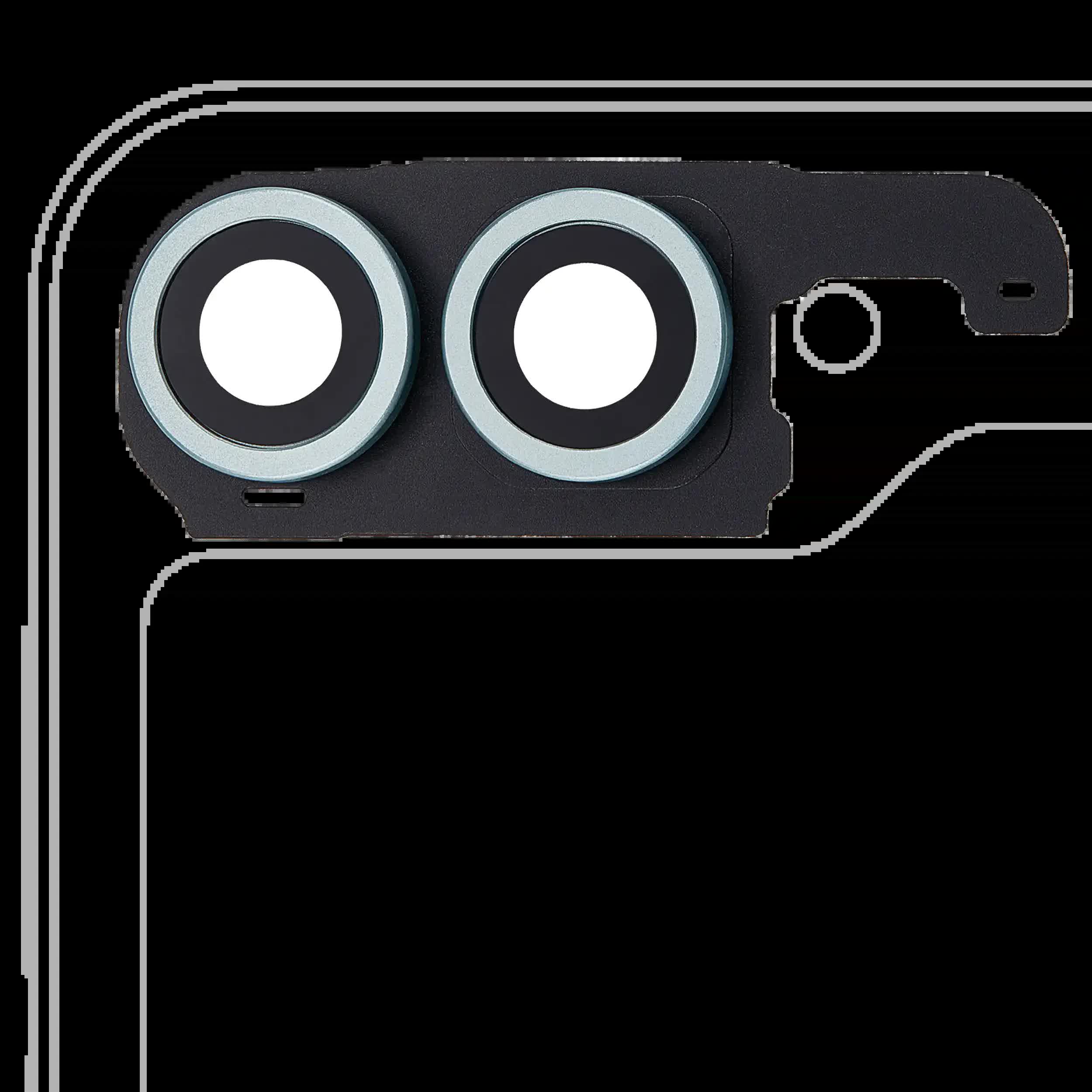 Rückkamera-Glas mit Abdeckung Blendenring für Samsung Galaxy Z Flip 6 5G (F741) (Premium) (Mint)