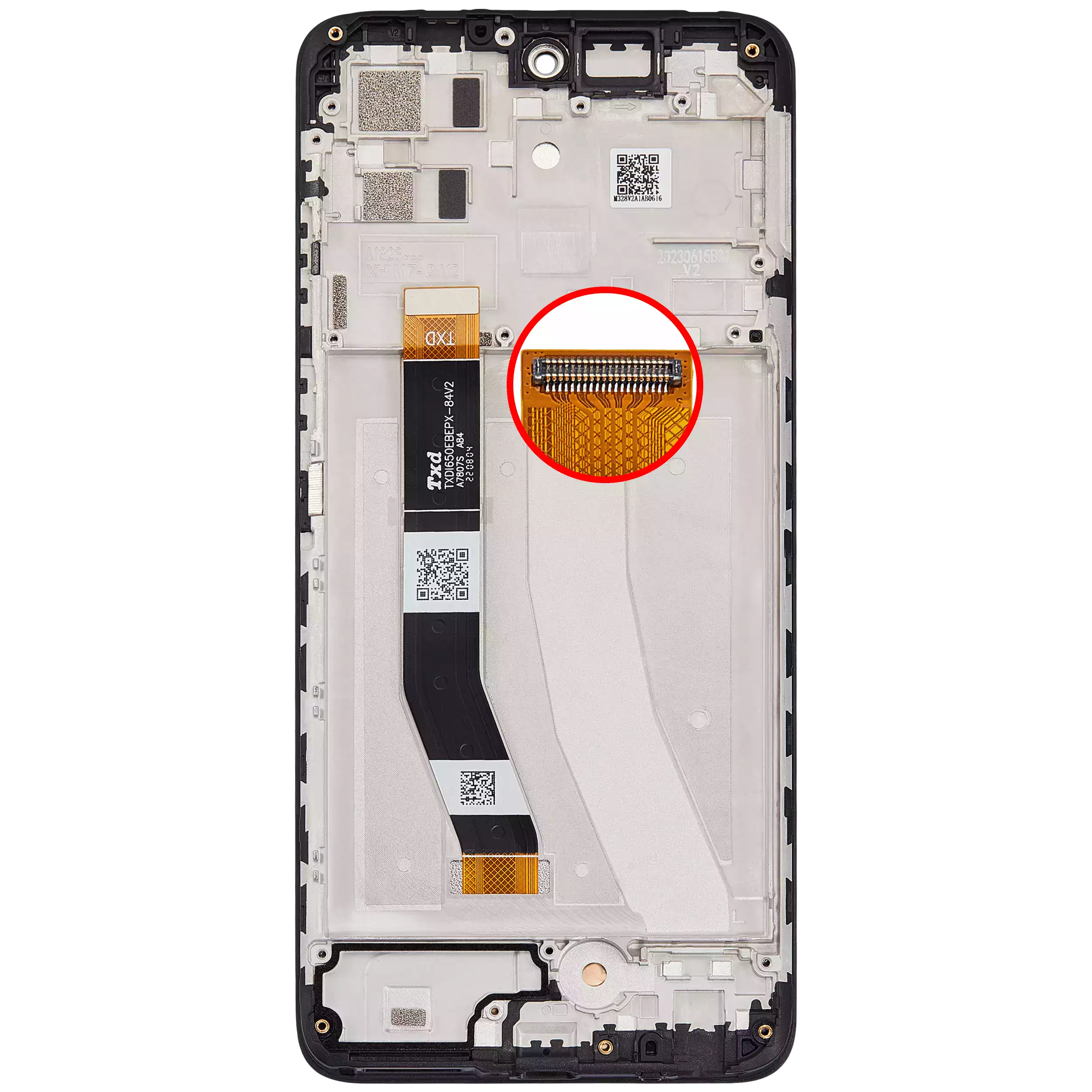 LCD Display mit Rahmen für Motorola Moto G32 (XT2235 / 2022) (professionell aufgearbeitet) – Bild 4